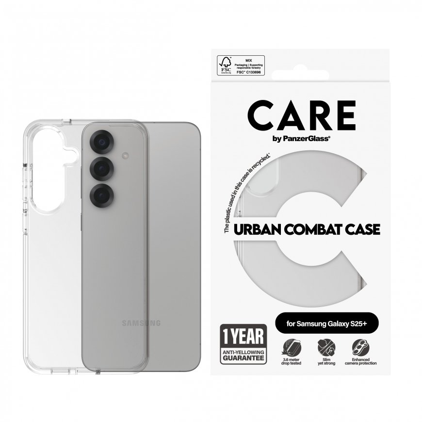 PanzerGlass CARE by ® Flagship Case Transparent Urban Combat w. Clear Frame Samsung Galaxy S25+ mobi – 2
