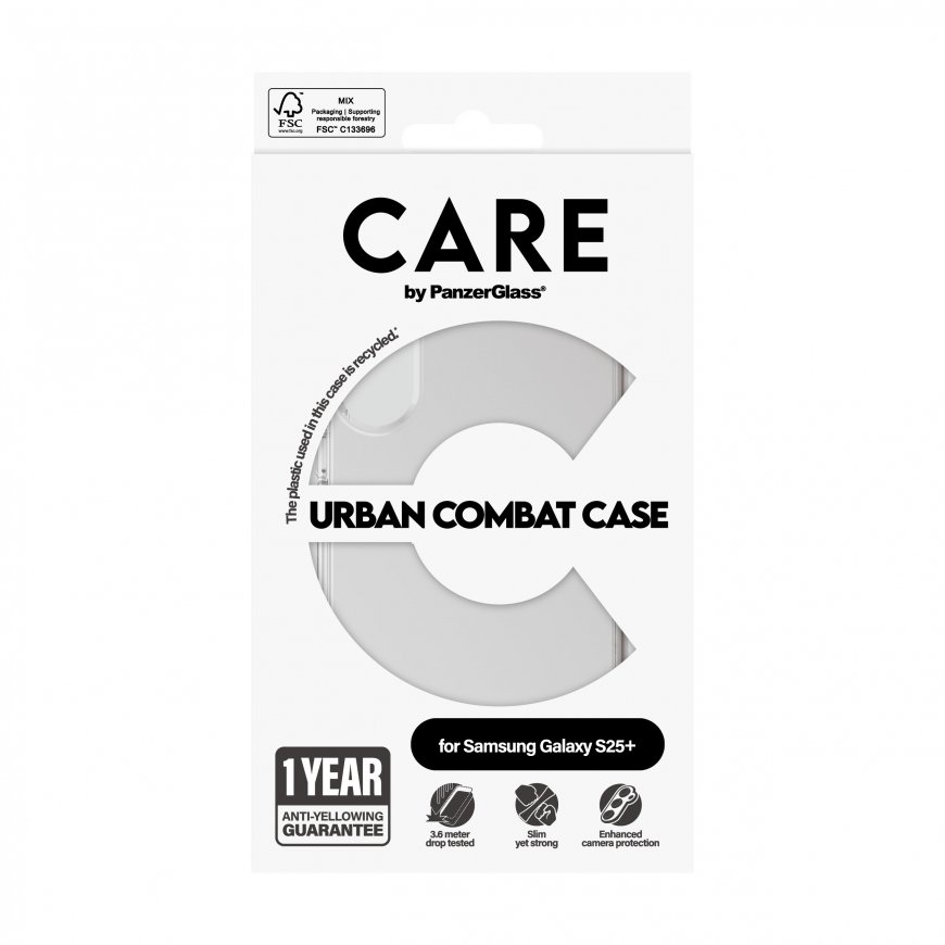 PanzerGlass CARE by ® Flagship Case Transparent Urban Combat w. Clear Frame Samsung Galaxy S25+ mobi – 3