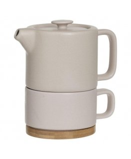 Secret De Gourmet Rožinė Arbatinukas su NATURAL puodeliu, 800 ml, šviesiai rausvos spalvos