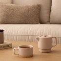 Secret De Gourmet Pink Teapot with NATURAL cup, 800 ml, light pink color Secret De Gourmet Pink Teapot with NATURAL cup, 800 ml, light pink color