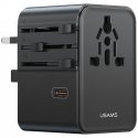 Kelioninis įkroviklis adapteris USAMS CC310 3xUSB-C 70W 4in1 JAV|AU|ES|JK Kelioninis įkroviklis adapteris USAMS CC310 3xUSB-C 70W 4in1 JAV|AU|ES|JK