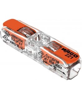 Orno 'Wago' 1-pole terminal connector, 221-2411, from 0.2 to 4 mm², 10 pcs.