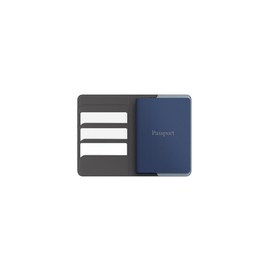 Pasų dėklas UNIQ Belmont RFID mėlynas