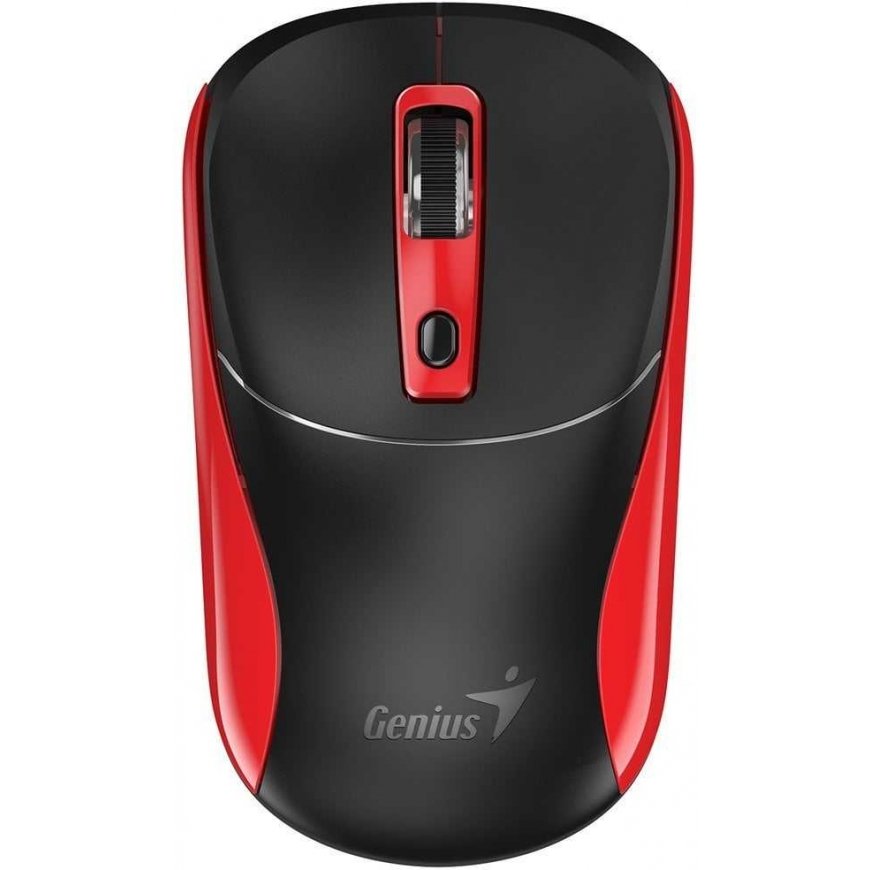 Pelė GENIUS NX-7123 JuodaRaudona/ 1200 dpi/ belaidis/ Copilot/ 4 mygtukų/ juodas/ raudonas – 2