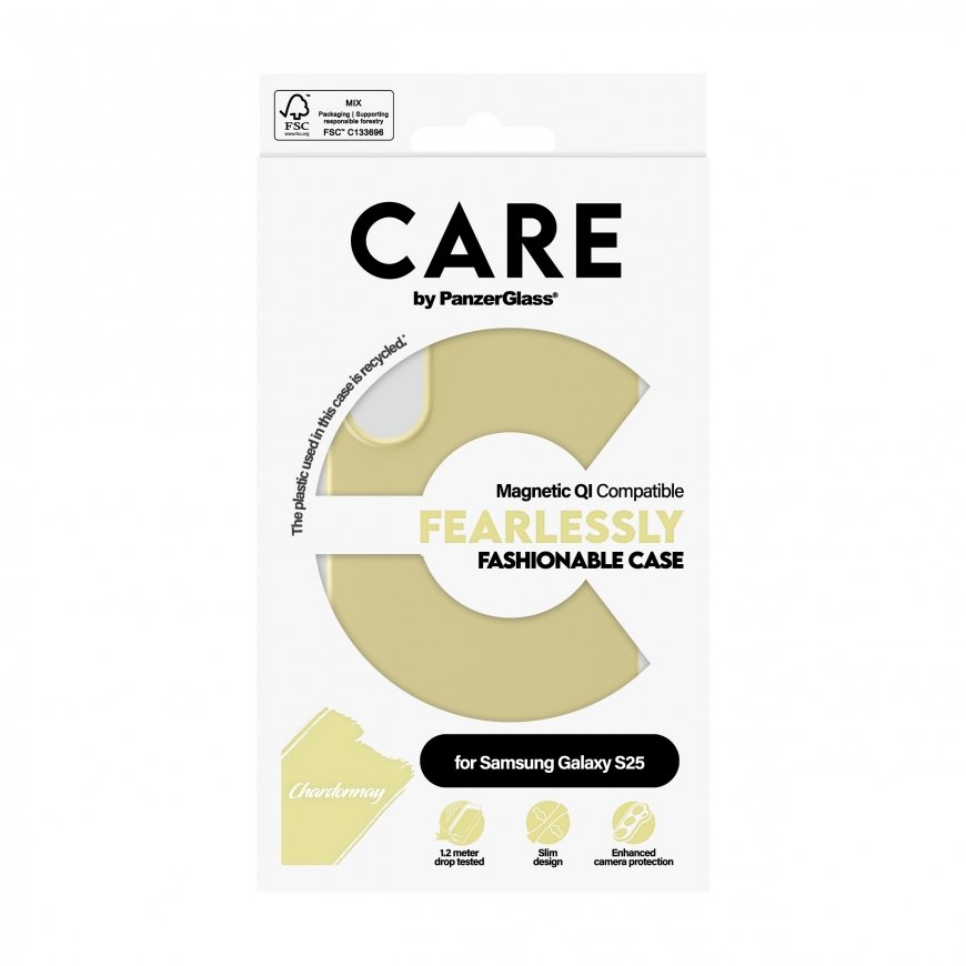 PanzerGlass CARE by ® Fashionable Case Chardonnay w. Qi Compatible Samsung Galaxy S25 mobile phone c – 3
