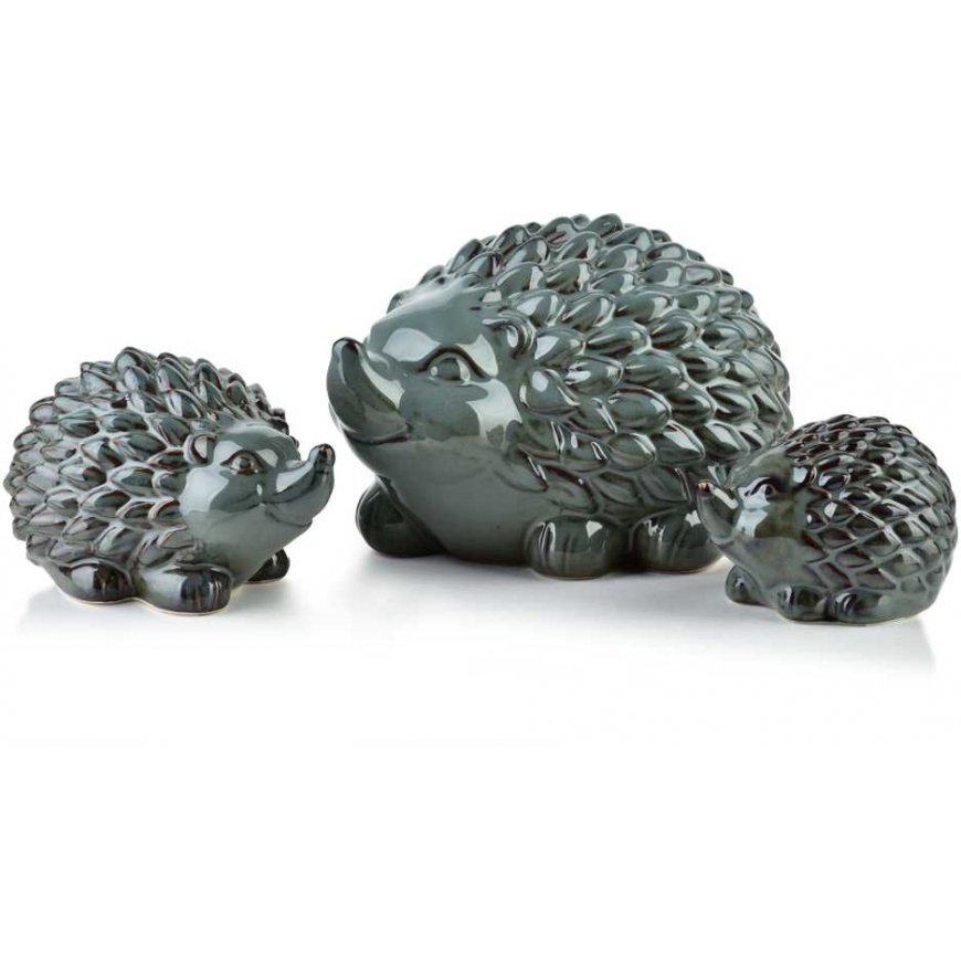Mondex MAVE Blue Ceramic Hedgehog Figurine 23x16x14cm – 3