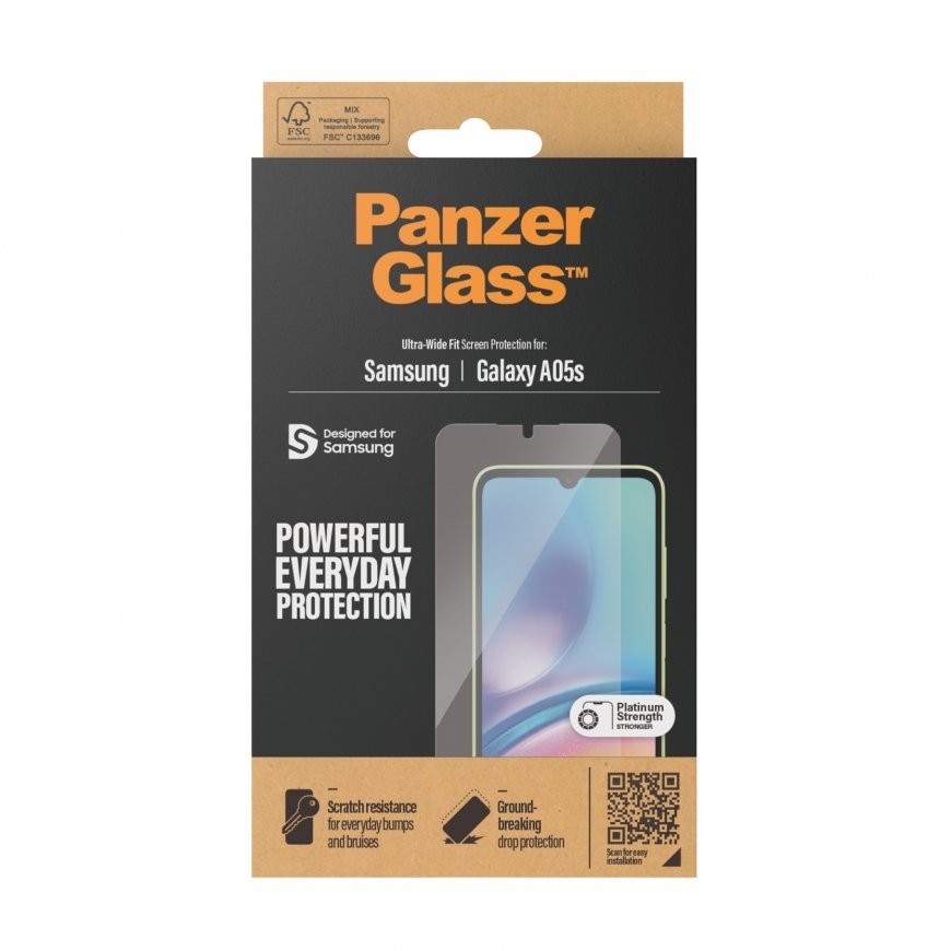 PanzerGlass ® Screen Protector Samsung Galaxy A05s | Ultra-Wide Fit Kirkas näytönsuoja 1 kpl – 3
