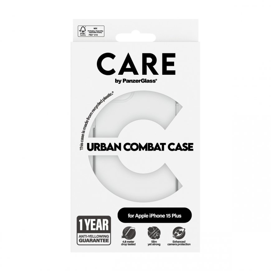 PanzerGlass CARE by ® Flagship Case Transparent Urban Combat w. Clear Frame iPhone 15 Plus – 3