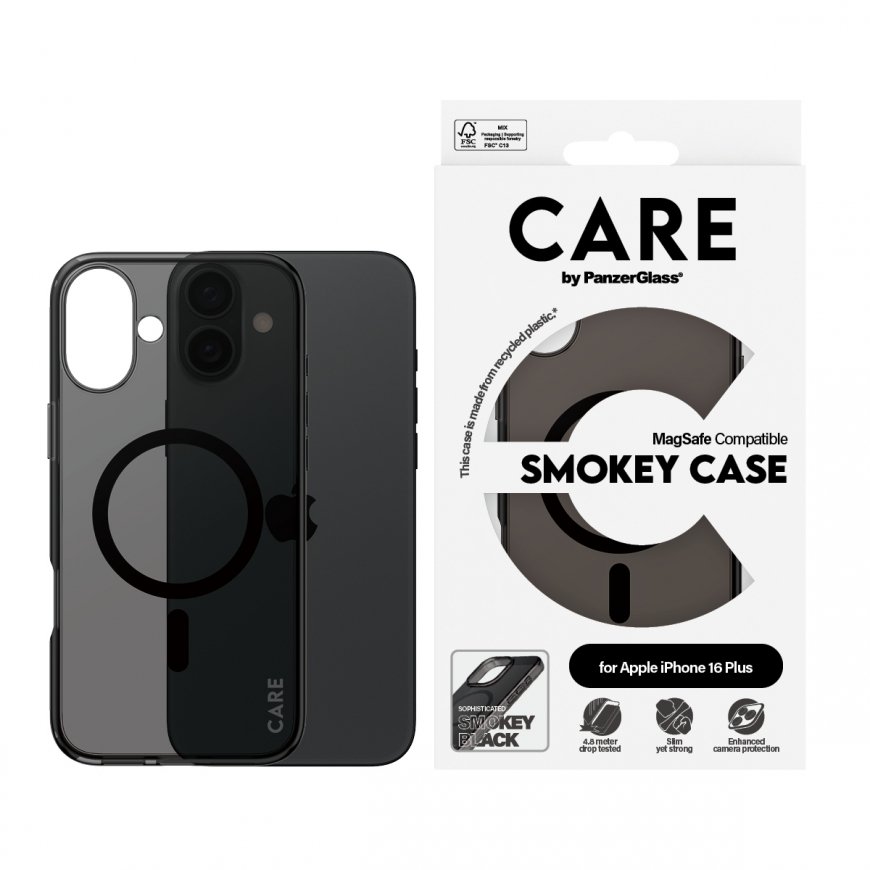 PanzerGlass CARE by ® Flagship Case Smokey Urban Combat w. Black MagSafe iPhone 16 Plus – 2