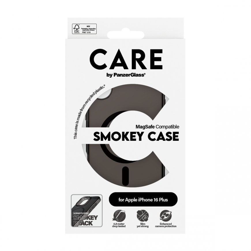 PanzerGlass CARE by ® Flagship Case Smokey Urban Combat w. Black MagSafe iPhone 16 Plus – 3