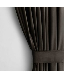 Užuolaidos VELVET spalva ruda stiliaus klasikinė juosta medžiagos tipas - tekstilė aksomas 140x245 AmeliaHome