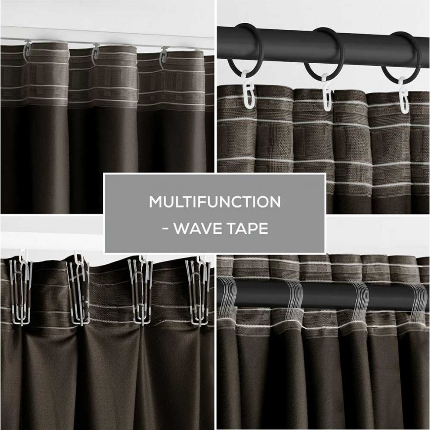 Aizkari VELVET krāsā brūnā stilā klasiskā lente materiāla veids - tekstils aksoms 140x245 AmeliaHome – 3