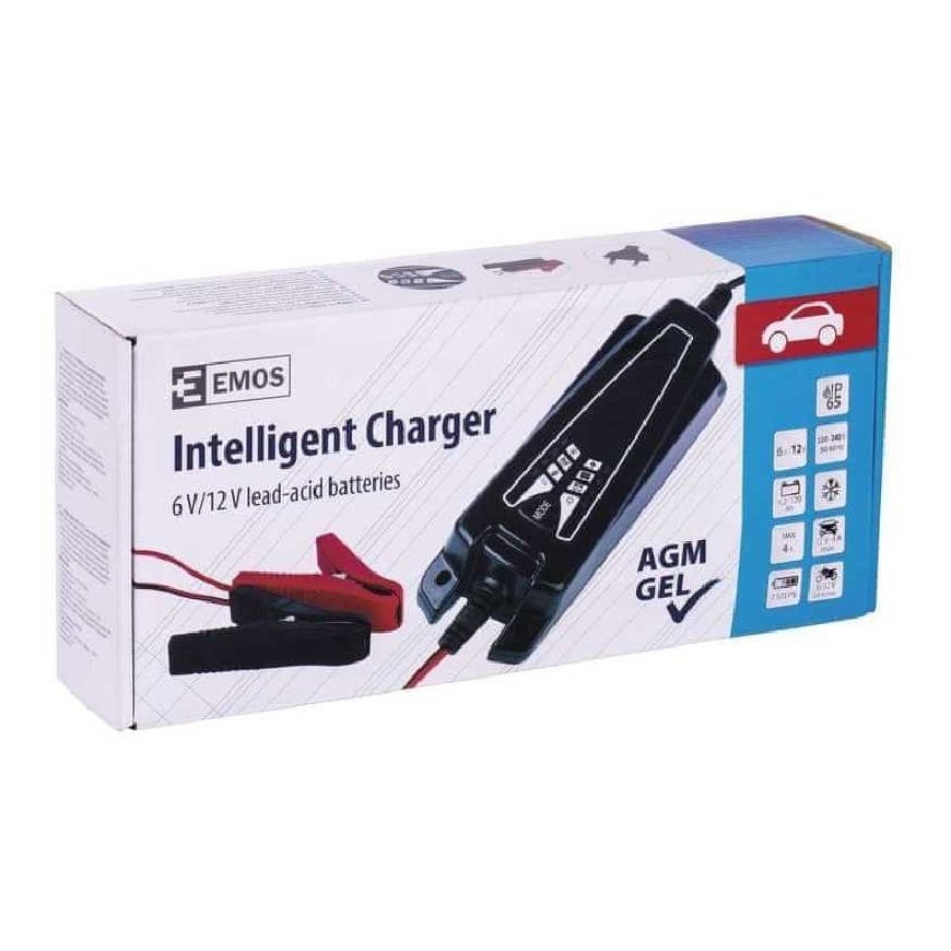 Automatic lead-acid battery charger 6/12V 1.2-120Ah 4A 7-stage, EMOS – 4