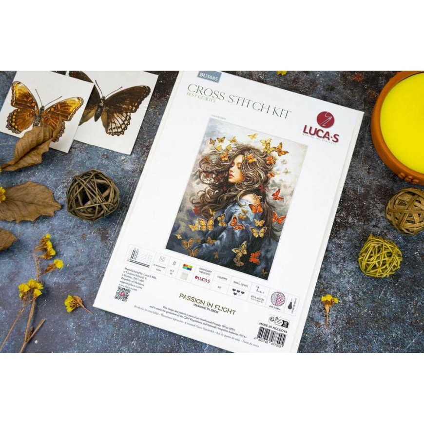 Luca S Kryželiu embroidery kit 'Passion for Flight' 29x40cm SBU5085 – 3