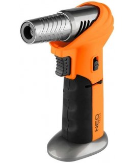 Neo Tools Микро газовый горелка с пьезоэлектрическим зажиганием, 360 градусов, регулировка пламени, емкость 10 г