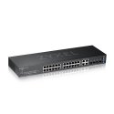 Zyxel GS2220-28-EU0101F tīkla pārslēgs Vadīts L2 Gigabit Ethernet (10/100/1000) Melns