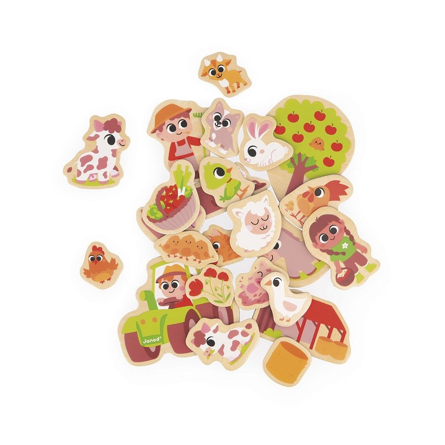 Janod On the Farm Magnets 24 pcs. – 2