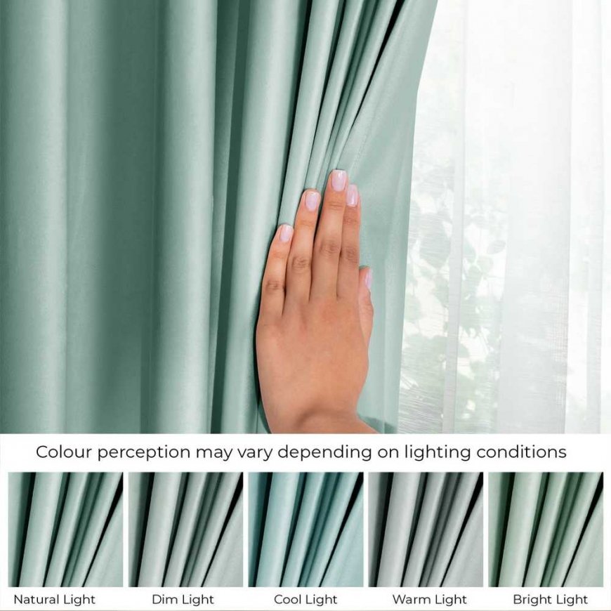 Užuolaidos VELVET spalvos mėtų stiliaus klasikinės juostos medžiagos tipas - tekstilė aksomas 140x270 AmeliaHome – 2
