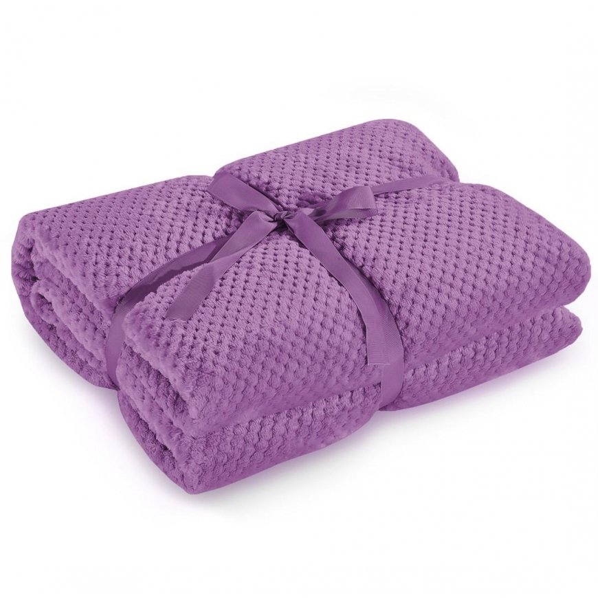 Pledas DecoKing Henry, violetinis, 220 cm x 240 cm – 2