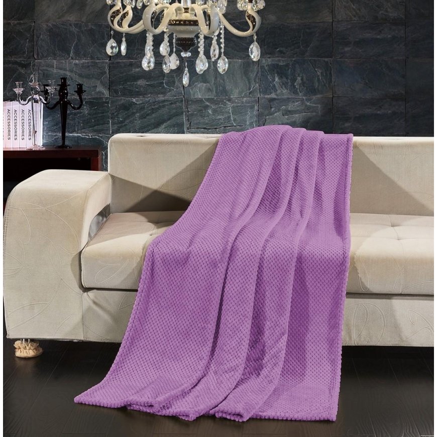 Pledas DecoKing Henry, violetinis, 220 cm x 240 cm – 4