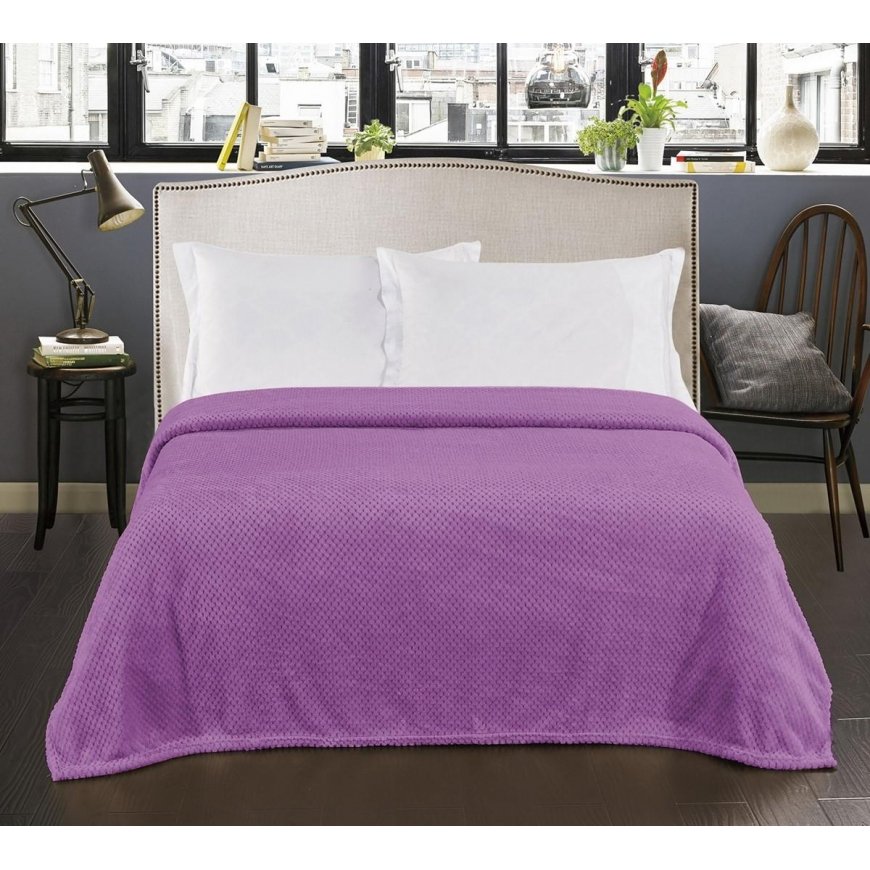 Pledas DecoKing Henry, violetinis, 220 cm x 240 cm – 5
