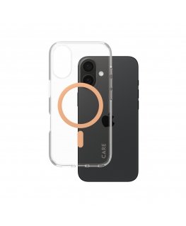 PanzerGlass CARE by ® Flagship Case Transparent Urban Combat w. Peachy MagSafe iPhone 16 mobile phone case