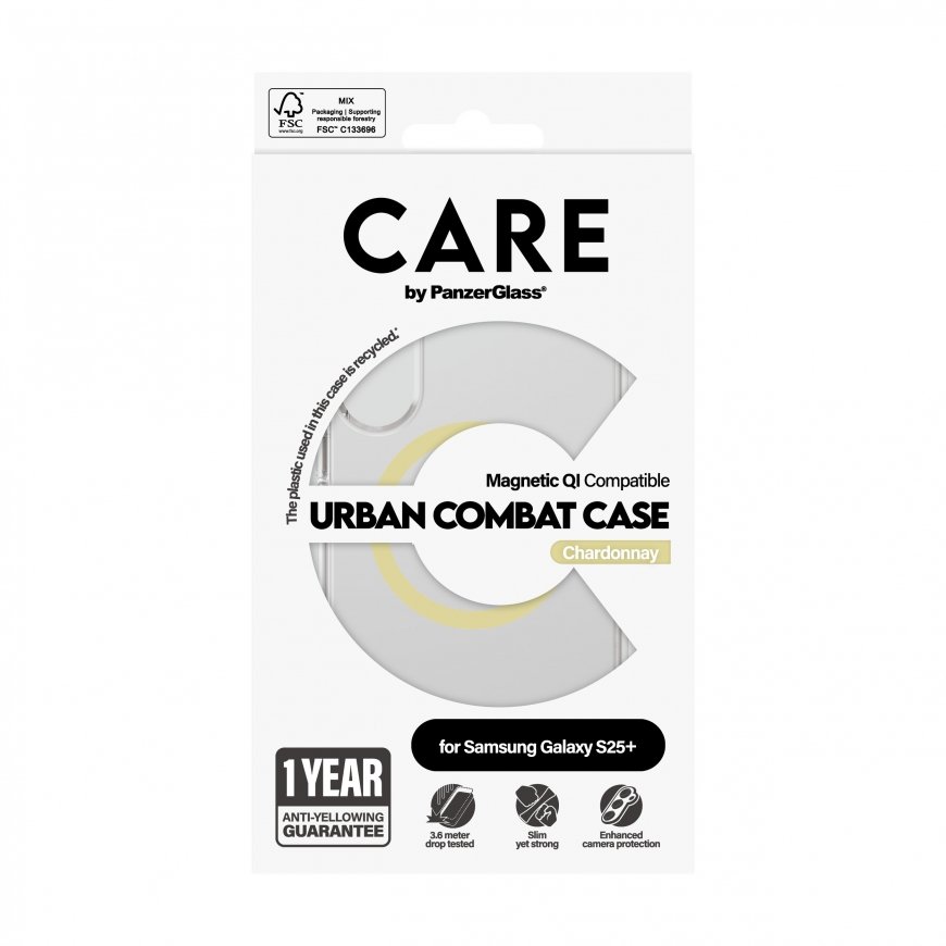 PanzerGlass CARE by ® Flagship Case Transparent Urban Combat w. Chardonnay Qi Compatible Samsung Gal – 3