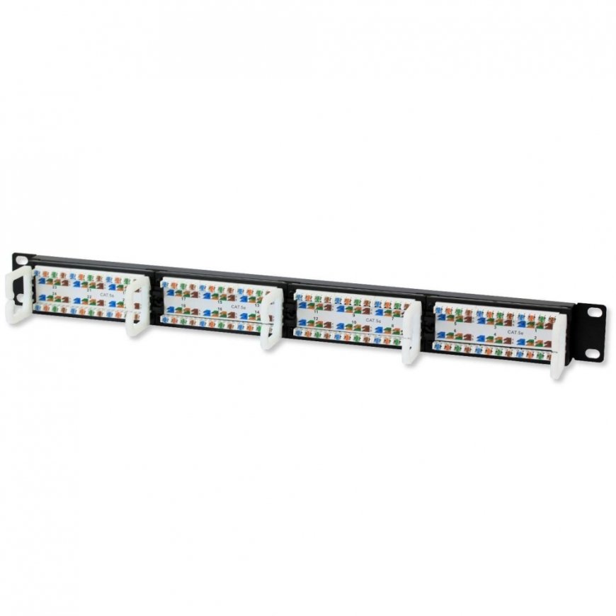 Techly Patch Panel UTP 24 Ports RJ45 Cat.5E I-PP 24-RU-C5ET – 3
