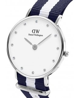 Laikrodis DANIEL WELLINGTON Glasgow Sidabrinis Moteriškas Laikrodis DW00100082 + DĖŽUTĖ