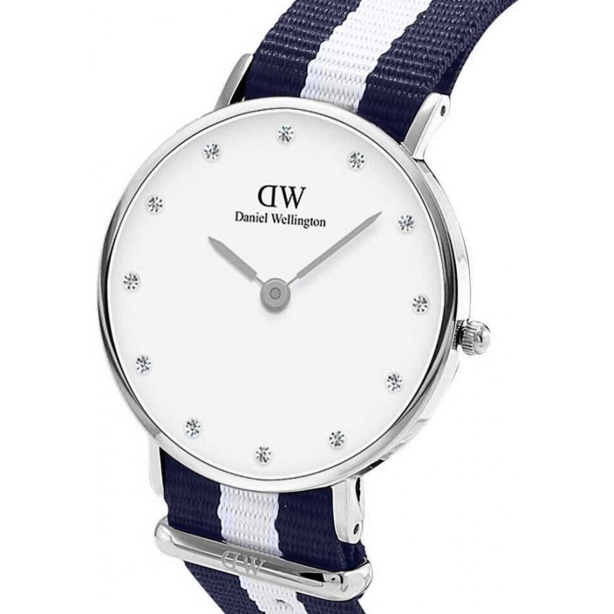 Kell DANIEL WELLINGTON Glasgow Hõbedane Naiste Kell DW00100082 + KARP – 2