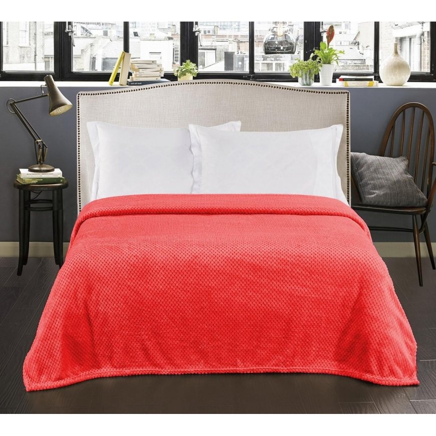 Antklodė DecoKing Style HENRY красного цвета рельефный жаккардовый стиль современный 150x200 – 5