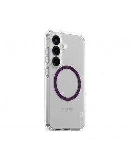 PanzerGlass CARE by ® Flagship Case Transparent Urban Combat w. Plum Purple Qi Compatible Samsung Galaxy S25