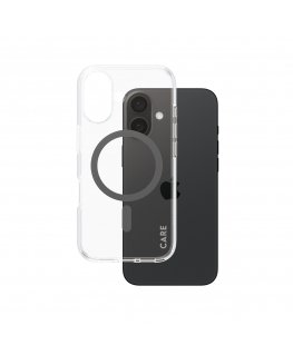 PanzerGlass CARE by ® Flagship Case Transparent Urban Combat w. Black MagSafe iPhone 16 mobile phone case