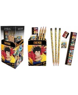 Laste litsentsimine One Piece pliiatsite hoidjad koos kirjutusvahenditega