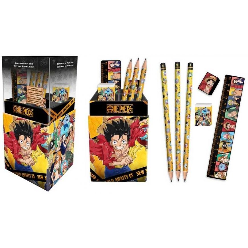 Bērnu licencēšana One Piece zīmuļu turētāji ar kancelejas precēm