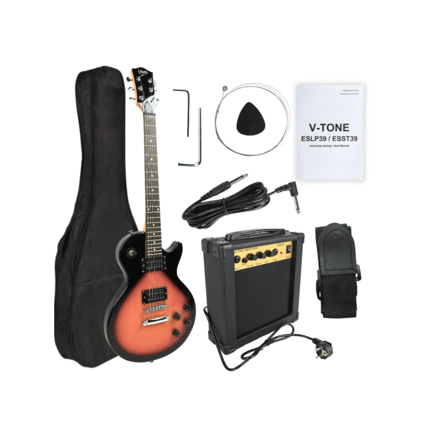 V-tone elektriskā ģitāra V-TONE ESLP39 SB