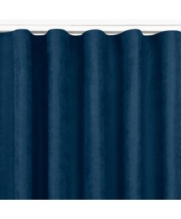 Verho MILANA, indigonsininen, klassinen, läpinäkyvä, aaltoileva nauha, 7 cm, šenilli, 220x245, HOMEDE
