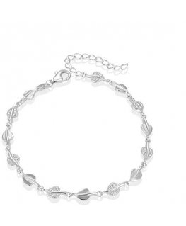Beneto Stylish silver bracelet with leaves AGB633 / 21
