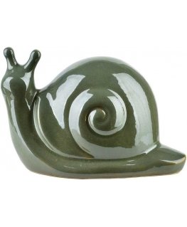 Mondex MAVE Green Ceramic Snail Figurine 19x11x11cm