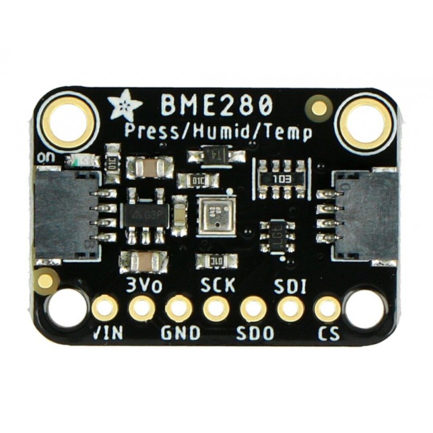 BME280, drėgmės, temperatūros ir slėgio jutiklis 110kPa I2C / SPI 3-5V, STEMMA QT / Qwiic, Adafruit 2652 – 2