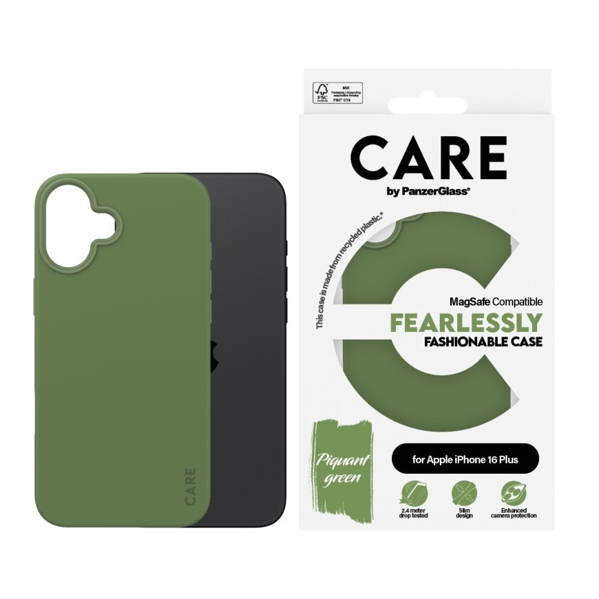 PanzerGlass CARE by ® Fashionable Case Green w. MagSafe iPhone 16 Plus – 2