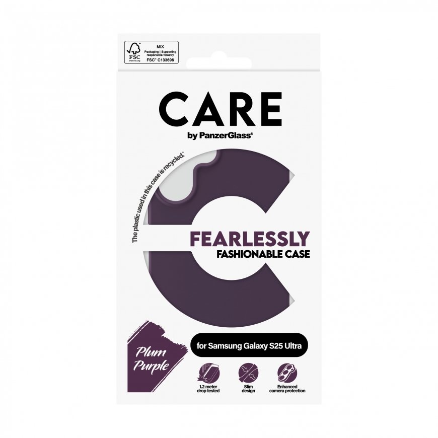 PanzerGlass CARE by ® Fashionable Case Plum Purple Samsung Galaxy S25 Ultra – 3