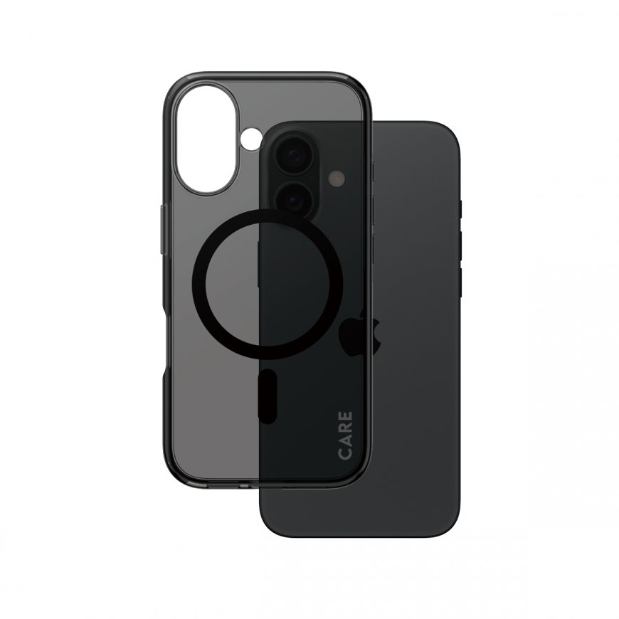 PanzerGlass CARE by ® Flagship Case Smokey Urban Combat w. Black MagSafe iPhone 16 mobiiltelefoni üm