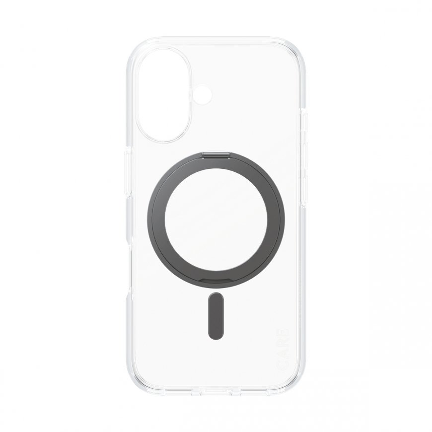 PanzerGlass CARE by ® Feature Case Transparent w. Black Kickstand & MagSafe iPhone 16 mobiliojo tele – 4