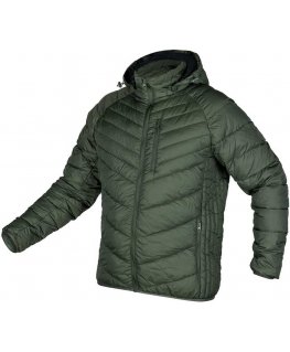 Neo Work jacket with hood, olive and black color, size XL