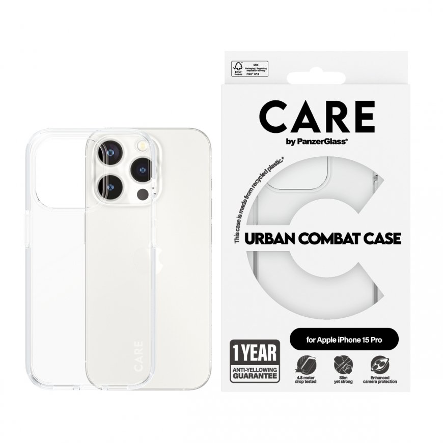 PanzerGlass CARE by ® Flagship Case Transparent Urban Combat w. Clear Frame iPhone 15 Pro – 2