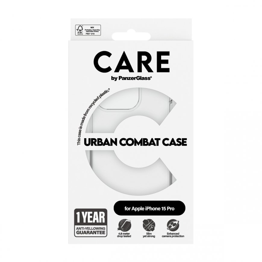 PanzerGlass CARE by ® Flagship Case Transparent Urban Combat w. Clear Frame iPhone 15 Pro – 3