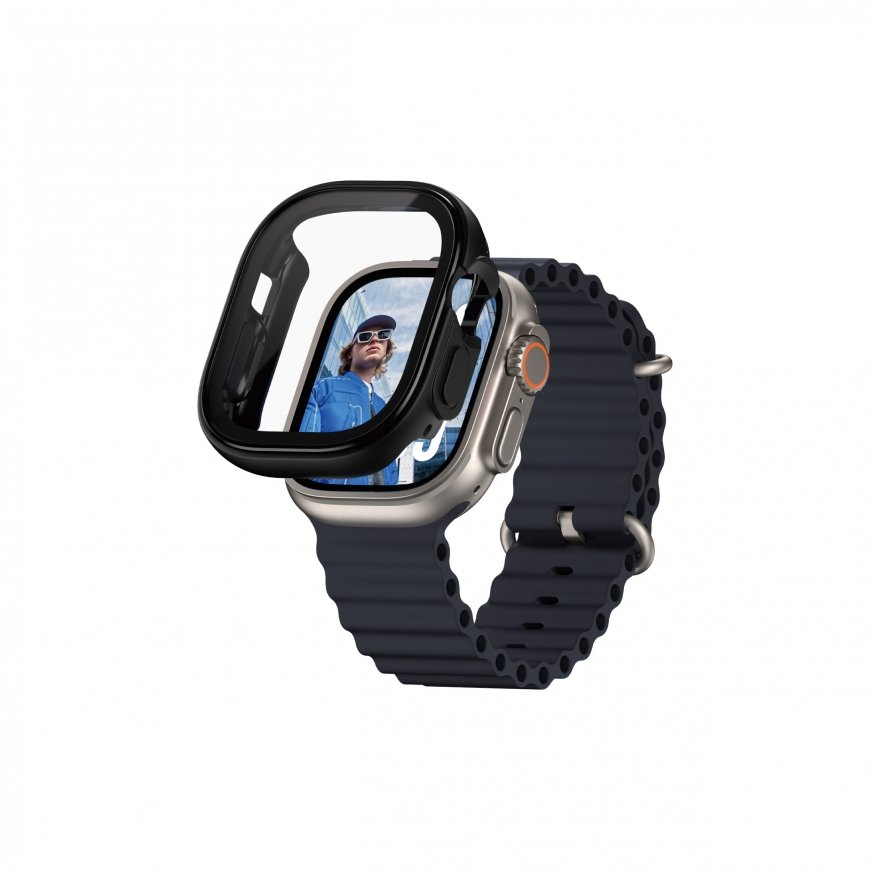 PanzerGlass ® Screen Protector Snappie Full Body Bulky Black Apple Watch Ultra 2