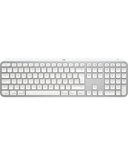 Logitech MX Keys S for Mac klaviatūra Biuras RD belaidis ryšys + „Bluetooth“ QWERTZ Vokiečių Aliuminis, Balta