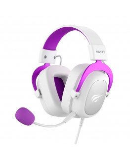 Havit H2002d - gaming headphones, white and purple